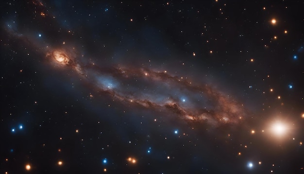 Photo gratuite un champ d'étoiles dans l'espace profond, à de nombreuses années-lumière de la terre.