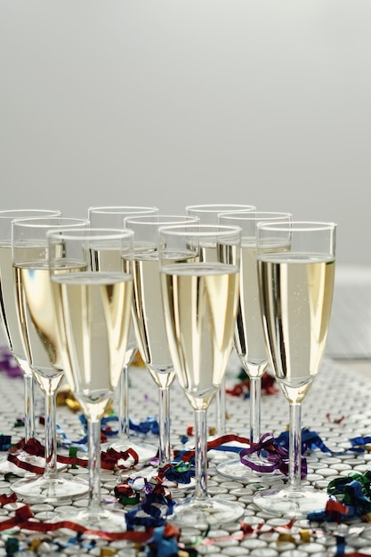 Champagne dans des verres