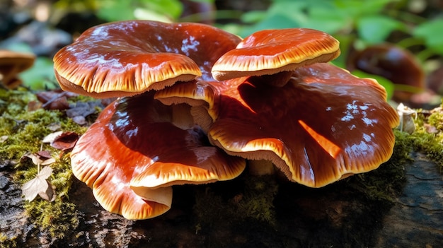 Photo gratuite champignons poussant en forêt