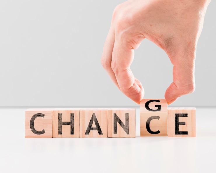 Photo gratuit chance mot sur table