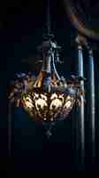 Photo gratuite chandelier orné dans le style art nouveau