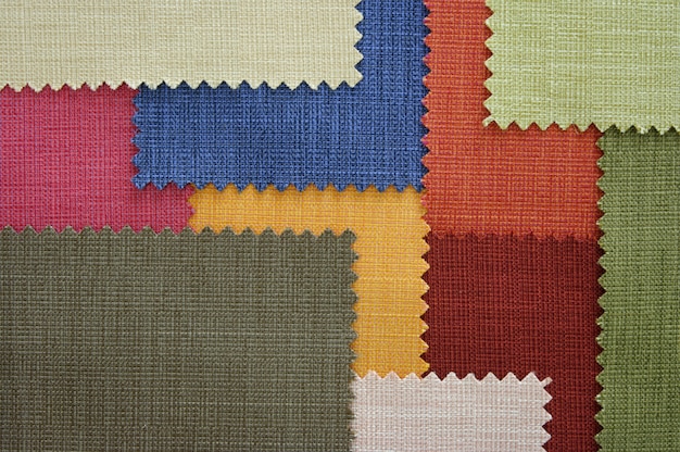 Échantillons de texture de tissu multicolore