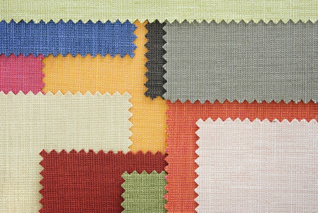 Échantillons de texture de tissu multicolore