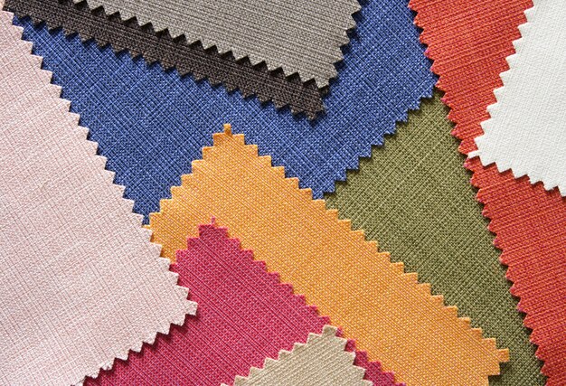 Échantillons de texture de tissu multicolore