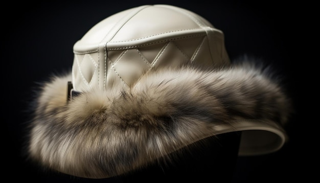 Photo gratuite un chapeau blanc avec de la fourrure dessus et une capuche en fourrure.