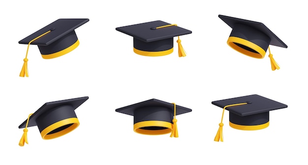 Photo gratuite chapeau de diplôme universitaire pour diplômés