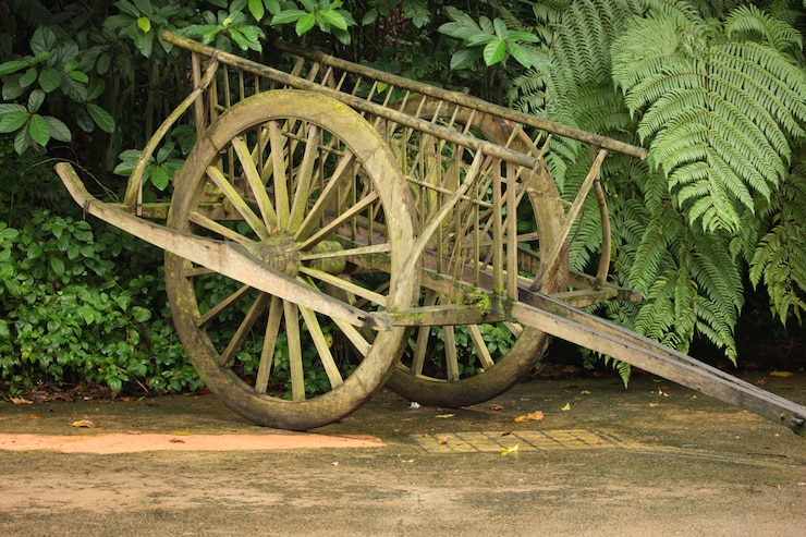 Photo gratuit chariot en bois