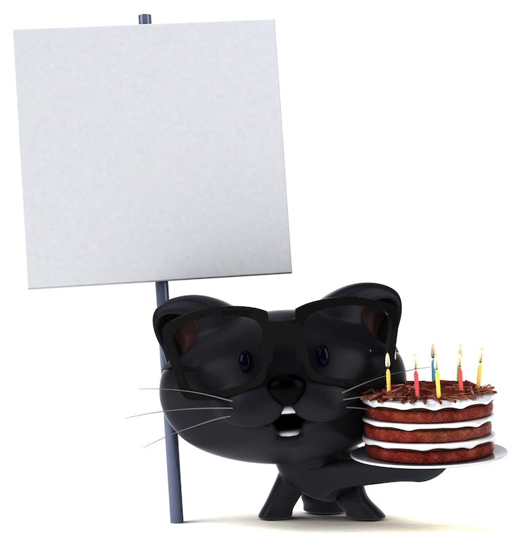 Photo gratuit chat amusant - illustration 3d