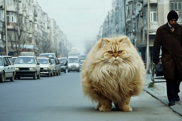 Un chat mignon est un artiste numérique.