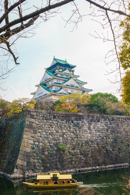 Photo gratuite château d'osaka à osaka au japon
