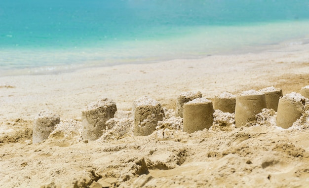 Photo gratuite châteaux de sable