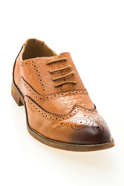 Chaussures en cuir marron