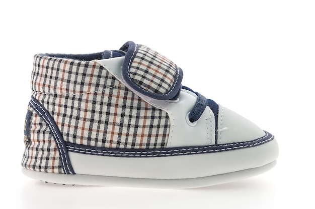 chaussures deux arrière-plan enfant blanc