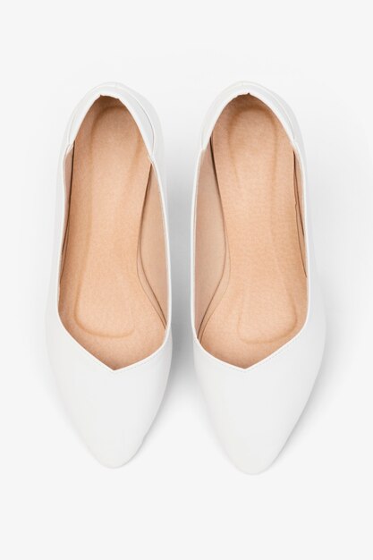 Chaussures à talons bas blanches pour femmes à la mode