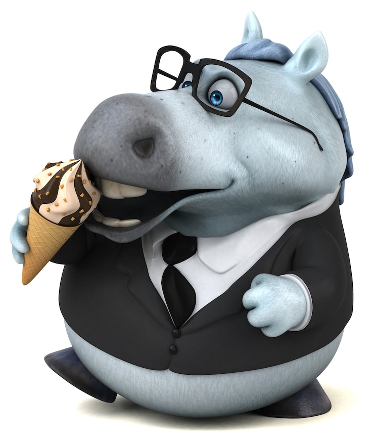 Photo gratuit cheval amusant - illustration 3d
