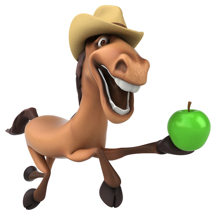 Photo gratuit cheval amusant