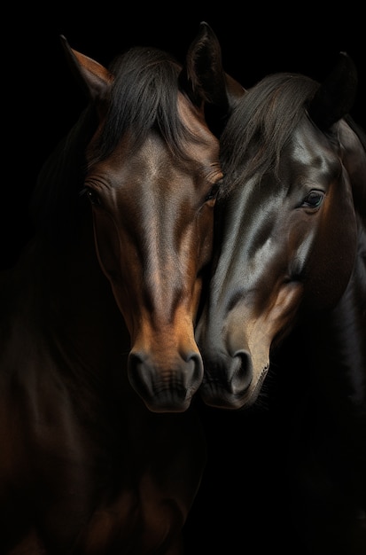 Photo gratuite le cheval dans la nature génère une image