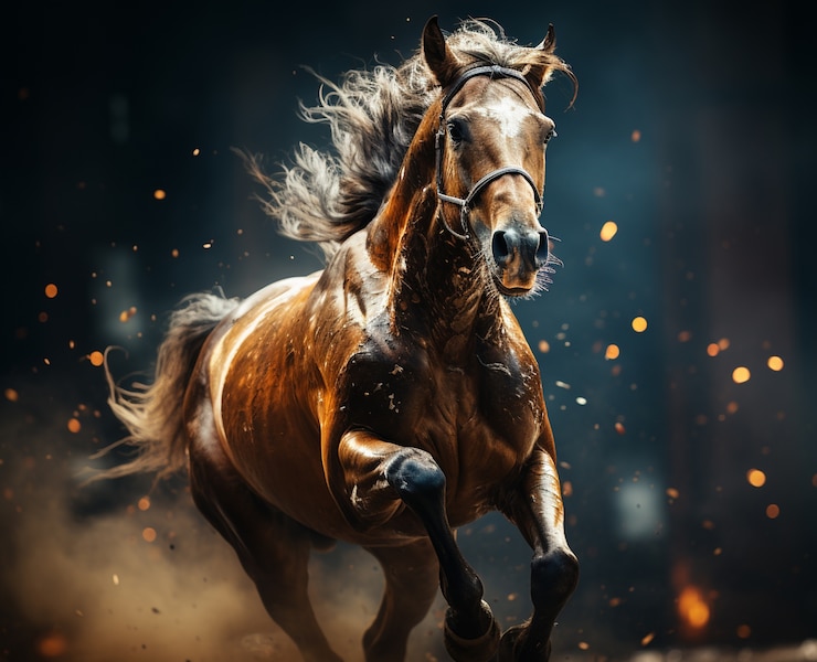 Photo gratuit le cheval dans la nature génère une image