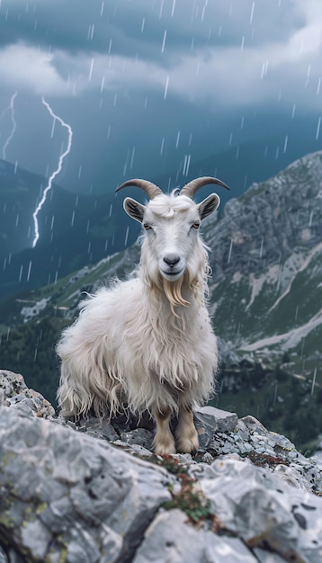 Photo gratuite chèvre photoréaliste dans la nature