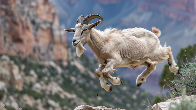 Photo gratuite chèvre photoréaliste dans la nature