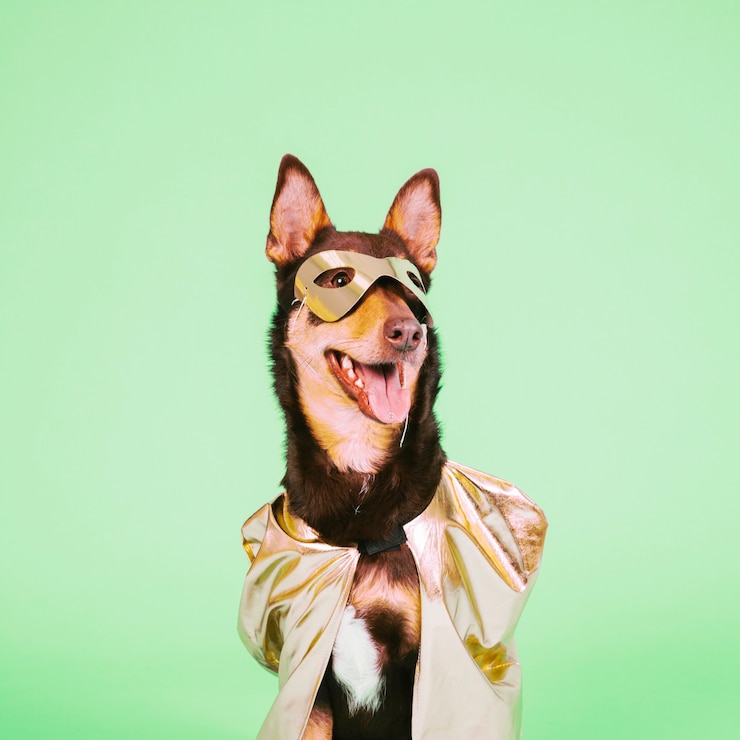 Photo gratuit chien de fête
