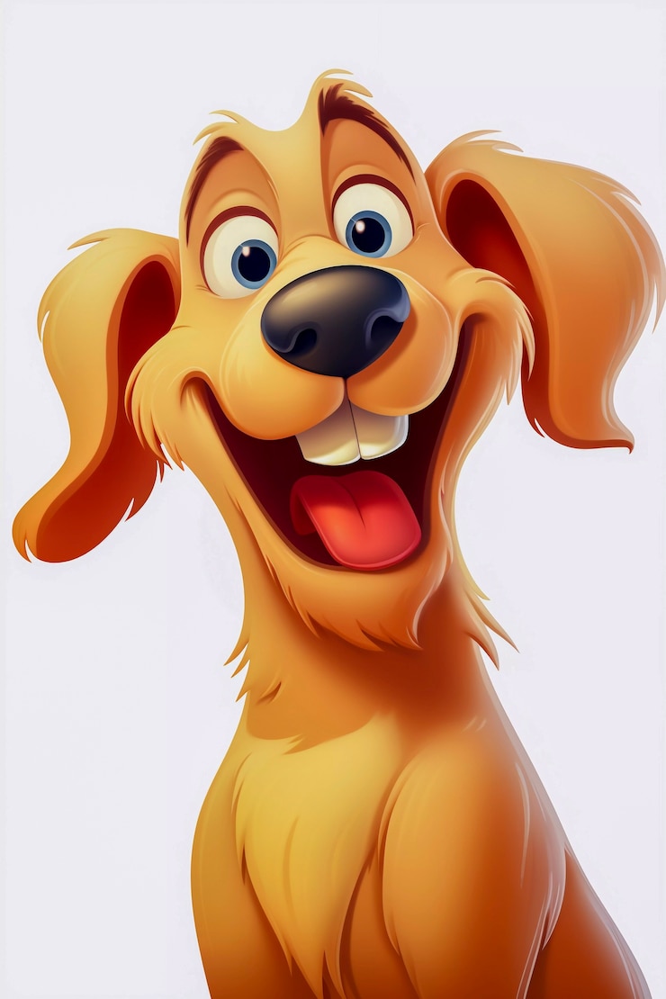 Photo gratuit un chien mignon d'art numérique