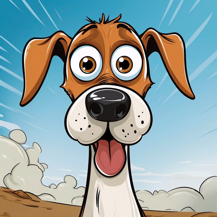 Photo gratuit un chien mignon d'art numérique