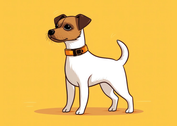 Photo gratuit le chien mignon de l'art numérique