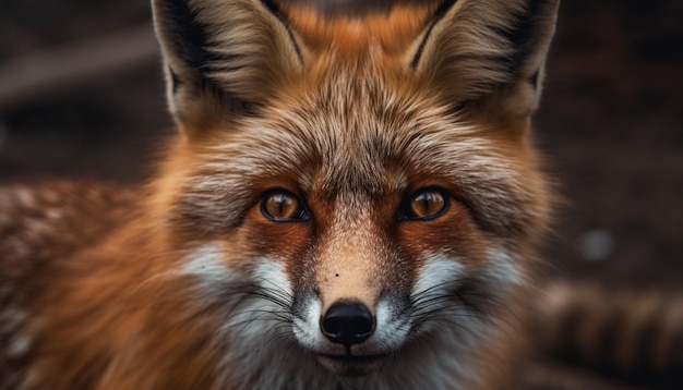 Chiot loup moelleux regardant attentivement un portrait de la beauté naturelle généré par l'IA