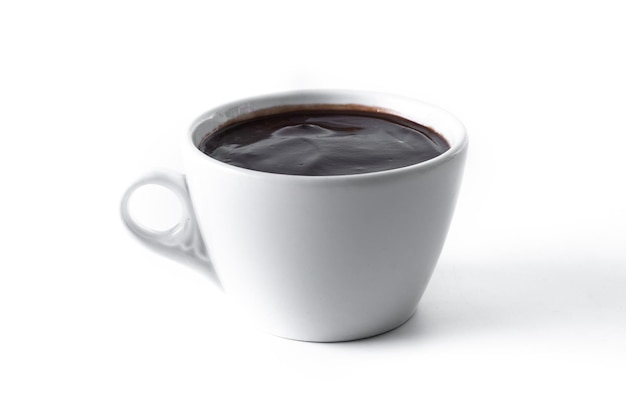 Photo gratuite chocolat chaud isolé sur fond blanc