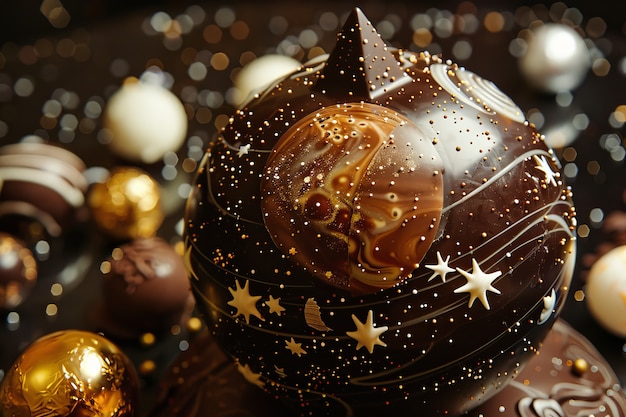 Photo gratuite chocolate fantasy world ball