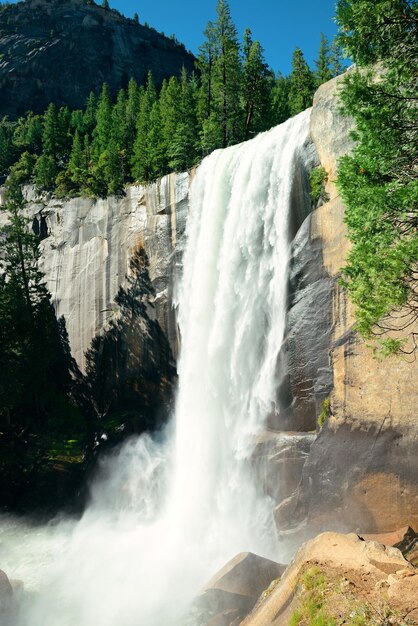 Chutes d'eau dans le parc national de Yosemite en Californie