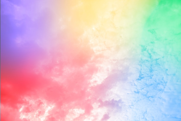 Photo gratuit un ciel d'art incroyablement beau avec des nuages colorés
