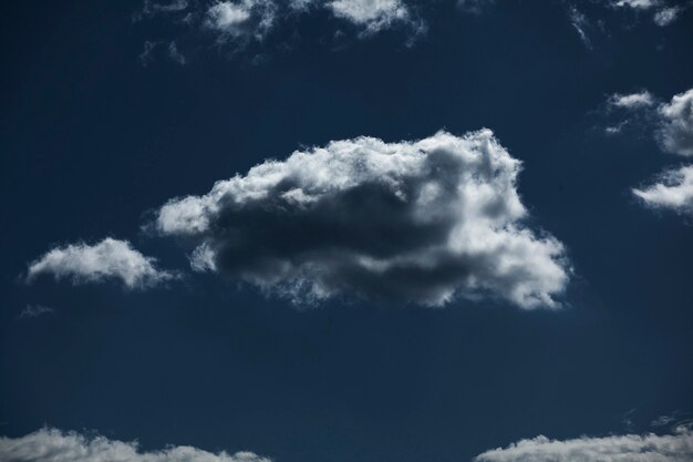 ciel bleu avec gros plan de nuage
