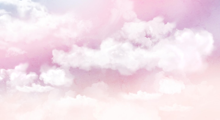 Photo gratuit ciel et nuage fantastiques avec fond de couleur dégradé pastel