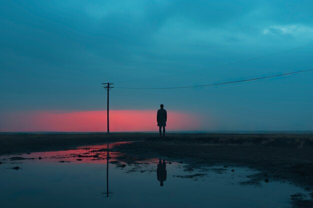 Le ciel sombre de la nuit