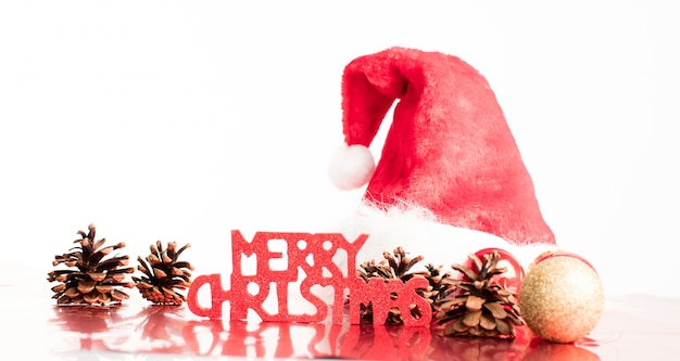claus chapeau de Père Noël avec décoration de Noël
