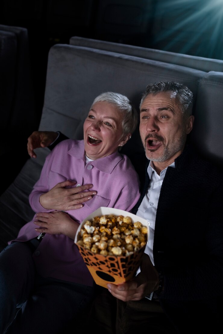 Photo gratuit client dans un studio de cinéma dark vip