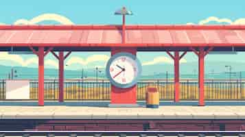 Photo gratuite clock cartoon illustration