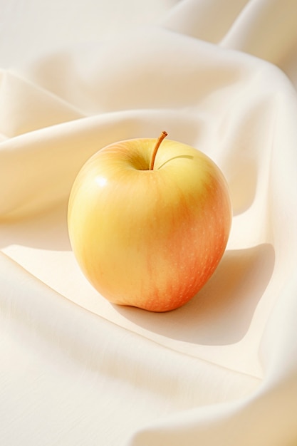 Photo gratuite close up apple sur la draperie