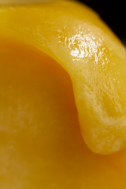 Photo gratuite close--up de fromage fondu