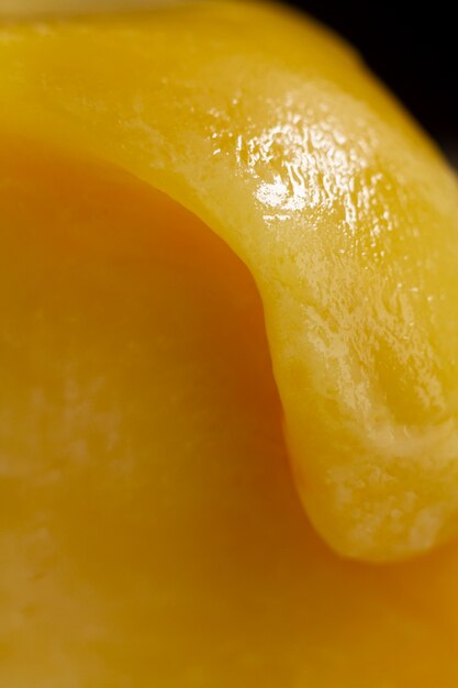 Close--up de fromage fondu