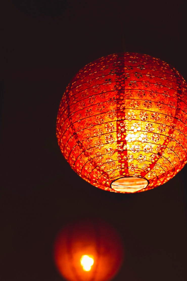 Photo gratuit close-up lanterne chinoise