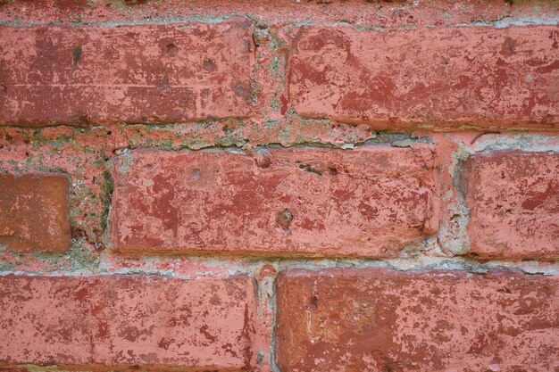 Close-up de mur de briques rouges