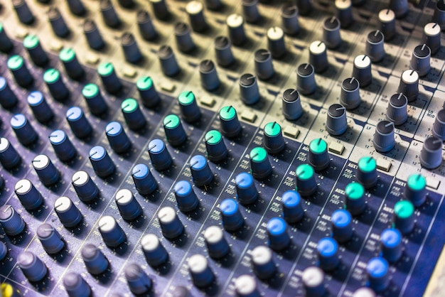 Close-Up of Sound Mixer