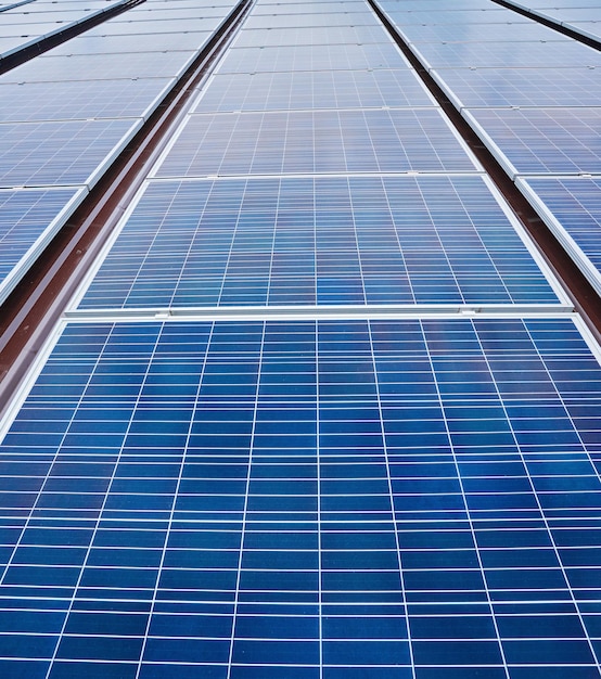 Close up panneaux solaires photovoltaïques
