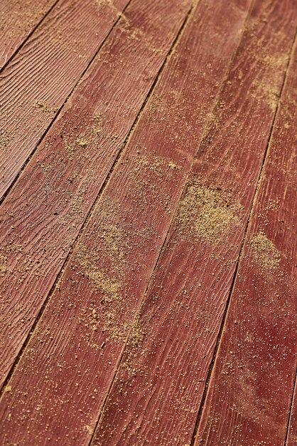 Close-up de planches avec du sable