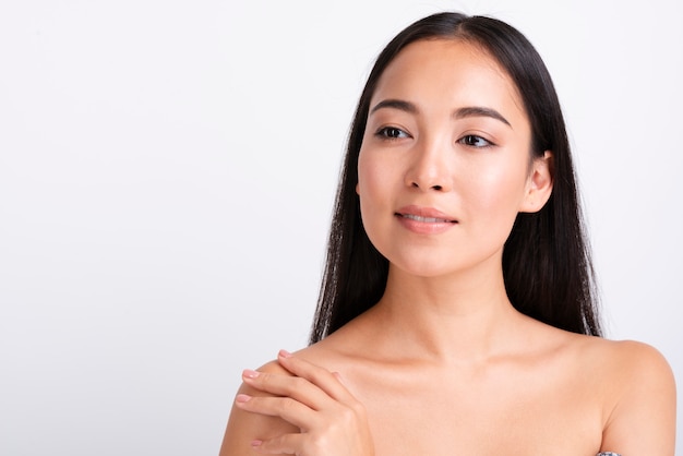 Close-up portrait de belle femme asiatique