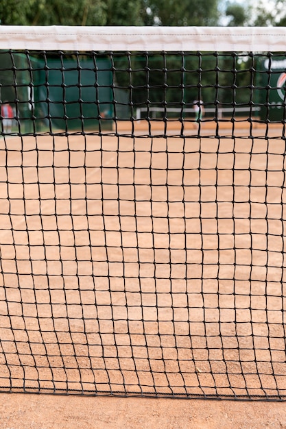 Photo gratuite close-up tennis net sur le court