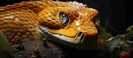 Photo gratuite closeup portrait d'un boa constrictor boa réticulé